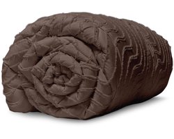 Tufted Waves All in One Wasbaar Dekbed zonder overtrek 200x200 - Dekbed zonder overtrek - Hoesloos dekbed - Eazy dekbed - Gekleurd dekbed - All Year Winterdekbed & Zomerdekbed - Tweepersoons Dekbed - Brown - Dekbedden