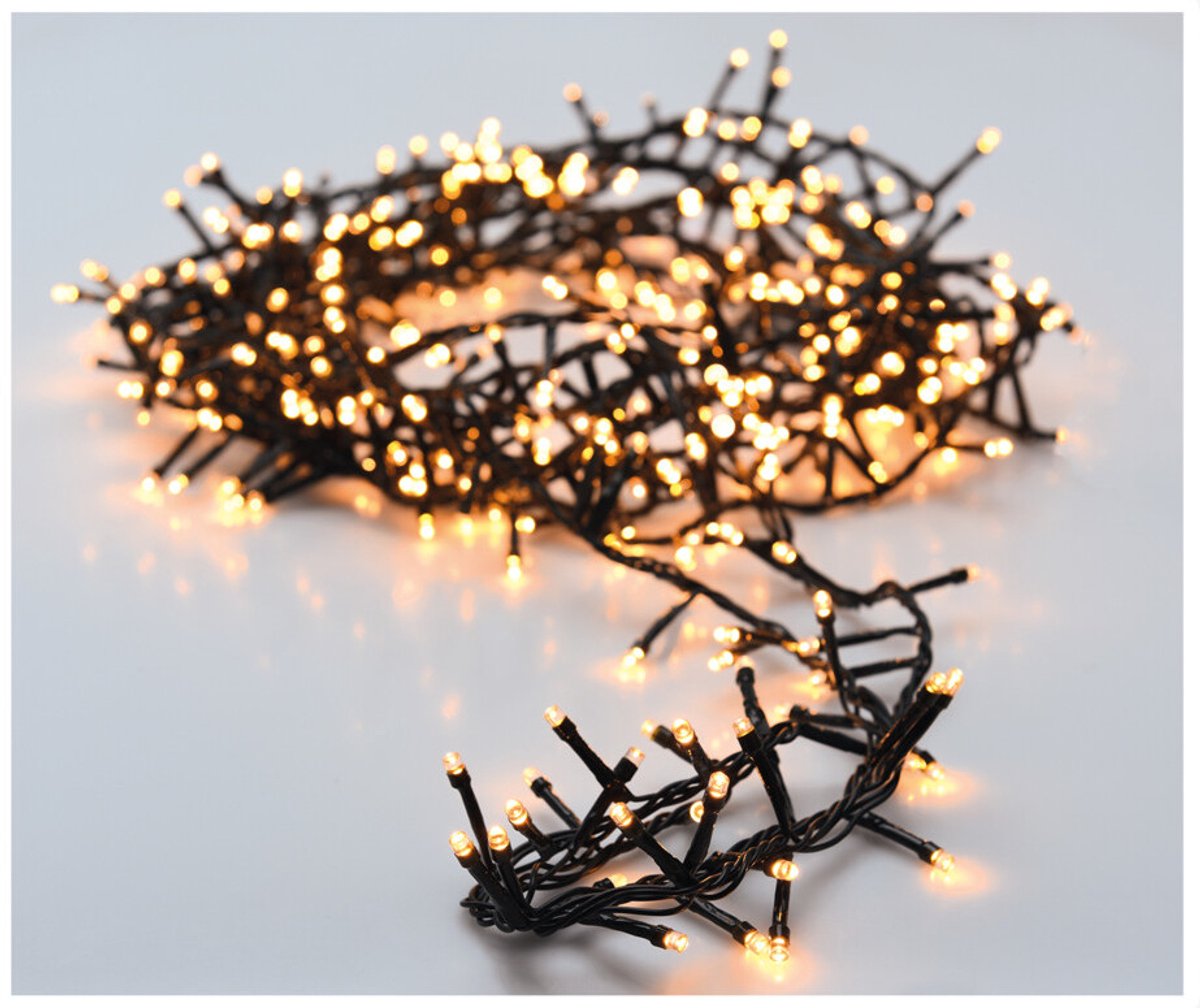 Bol.com Kerstverlichting Clusterverlichting 1000 LED – 20 meter – Warm wit aanbieding