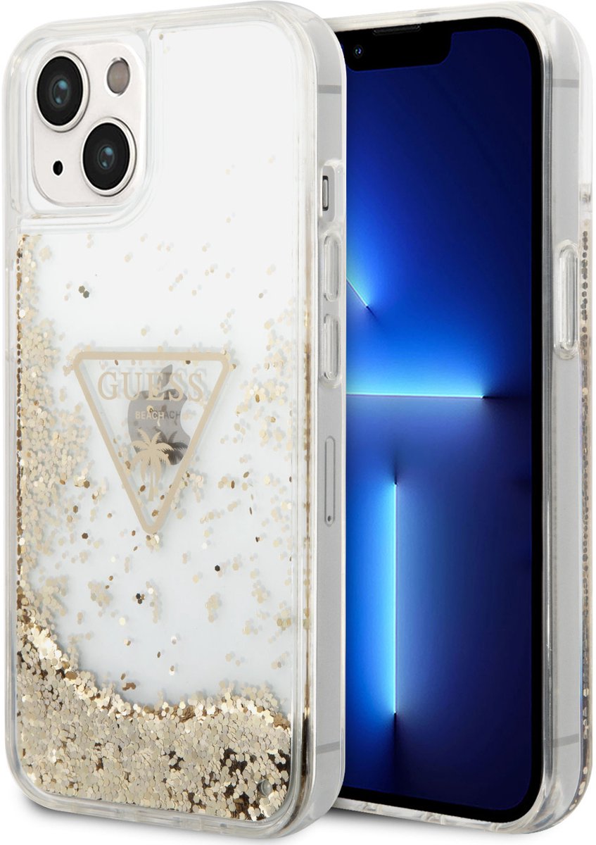 Guess Back Cover - Transparant - Geschikt voor iPhone 14 Plus & 15 Plus - Schokbestendig TPU