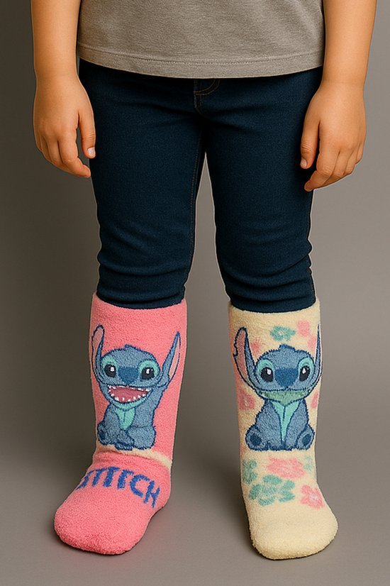 Chaussettes d'intérieur – Fluffy Terry – Chaussettes chaudes antidérapantes – Taille 36/39 – 2 paires