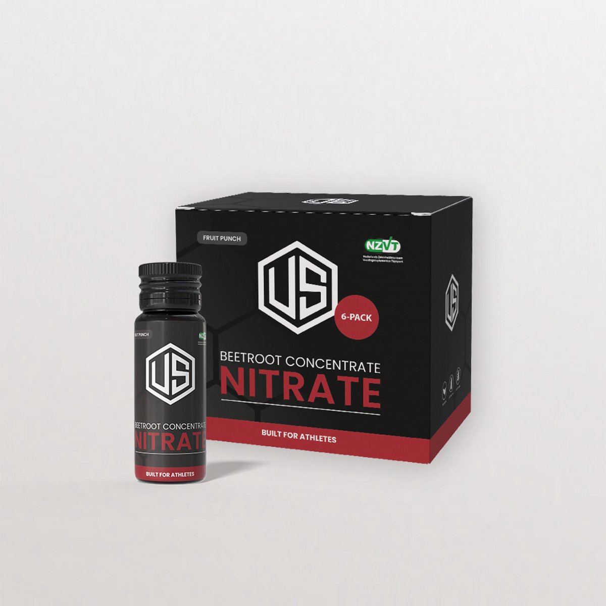 Ultimate Shape - Nitrate Shot, Fruit Punch, 6-pack - Pre Work Out - Dopinggetest - Uithoudingsvermogen