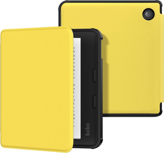 Case voor 7 inch Kobo Libra Colour 2024 uitgebracht, ultra heldere zachte flexibele transparante TPU achterkant met automatische slaap/waak voor Kobo Weegschaal kleur, roze