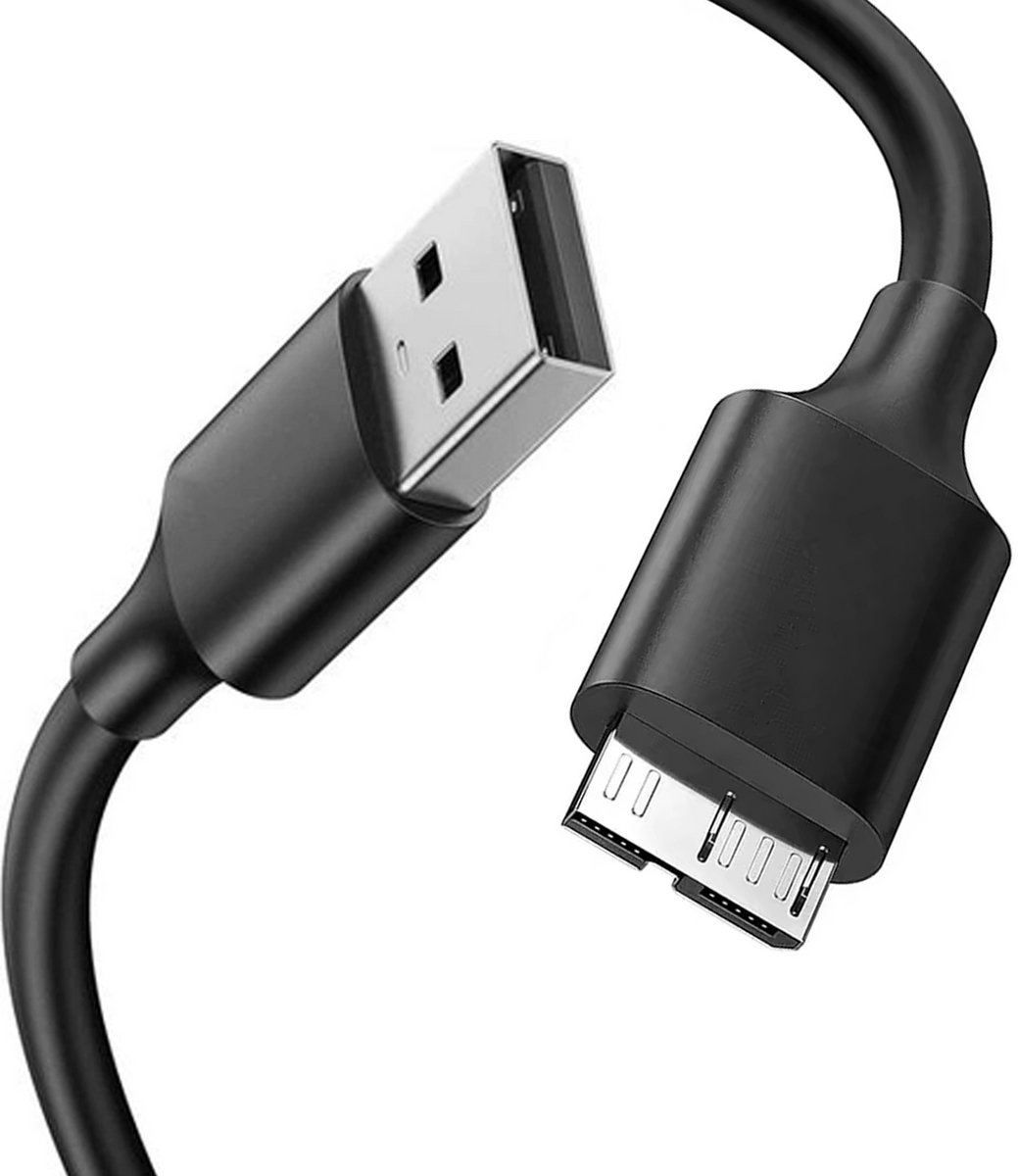 Qost - USB-A 3.0 naar Micro USB-B - 5Gbit/s - USB HDD kabel - Zwart - 0.5 meter