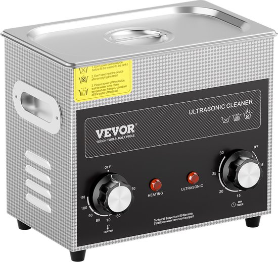 Nettoyeur à Ultrasons VEVOR 3L Avec Minuterie Et Chauffage - Pour Bijoux, Lunettes - Neuf