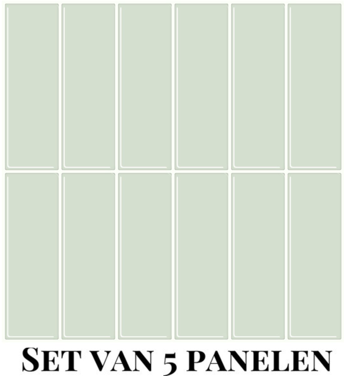 Wallways Wandpanelen - Plaktegels - Set van 5 Tegels - Tegelsticker - Zelfklevende Tegels - 30 x 30cm - Waterdicht - Krasbestendig - Hittebestendig - 3M Kleeflaag - 2MM dik - Tulum Green