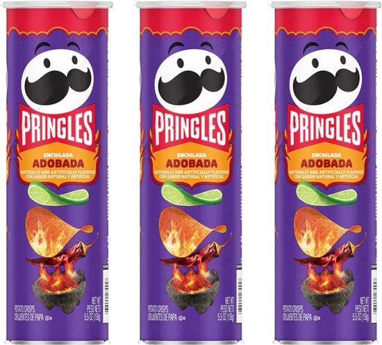 Pringles Enchilada Adobada - 3 x 158g - USA - Voordeel verpakking - Pringles