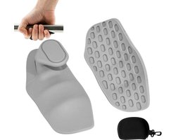 FluxGrip® Vingerloze Gewichthef Grips inclusief opbergcase– Anti-slip Palm Protectors voor Pull-Ups, Deadlifts & Fitness | Ademend & Comfortabel | Tegen Eeltvorming - Grijs