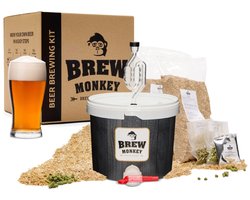 Brew Monkey Basis IPA - Bierbrouwpakket - Zelf Bier Brouwen Bierpakket - Gadgets Mannen - Verjaardagscadeau voor Mannen - Origineel bier Cadeau - Verjaardag cadeau - Uniek kerstcadeau