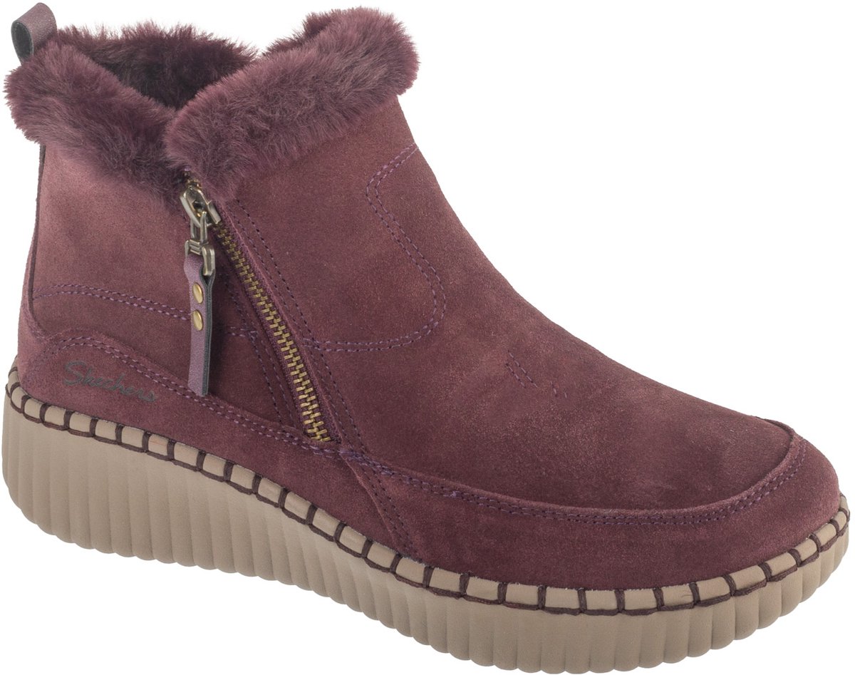 Skechers Wilshire Blvd Fresh Zip Vrouwen Laarzen Kastanjebruin