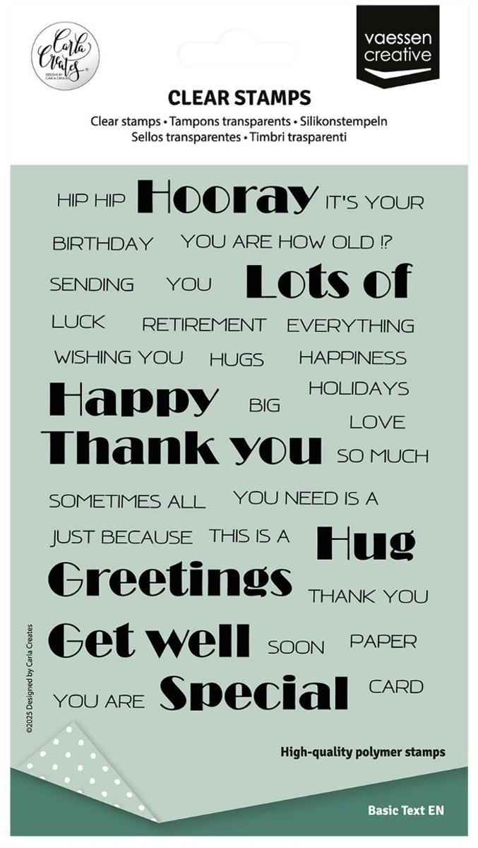 Clearstamps Basic text EN - Carla Creates
