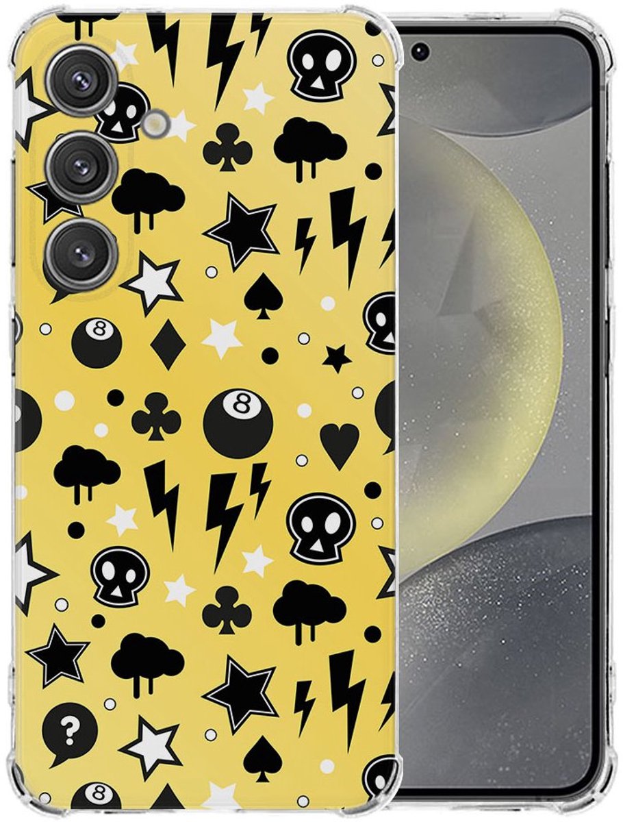 Samsung Galaxy S25 Hoesje - Punk Yellow TPU Antishock