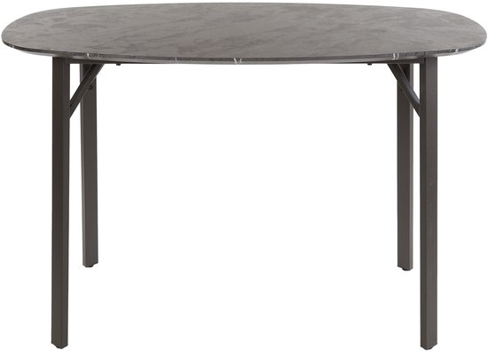 Table de bar Danoise Ovale 140cm - Aspect Céramique Zwart - 2-4 Personnes - Giga Meubel