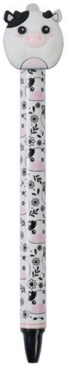 iTotal3D Erasable Pen 0.5mm “COW MOOOD” Uitwisbare Balpen 2.5x14.5cm 15gr Pen in ABS and PVC Eraser in TPR (Blue ink)