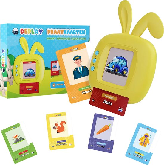 DEPLAY Praatkaarten - Het Spel om Nederlandse en Engelse Woordjes te Leren - Flashcards - Montessori Speelgoed - Educatief Speelgoed
