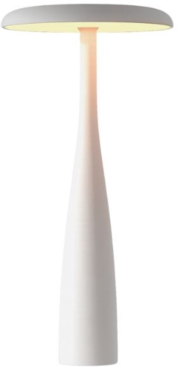 Mushroom lamp - Moderne tafellamp - Paddestoel lamp - Paddenstoel lamp - Tafellamp - Staal - Wit