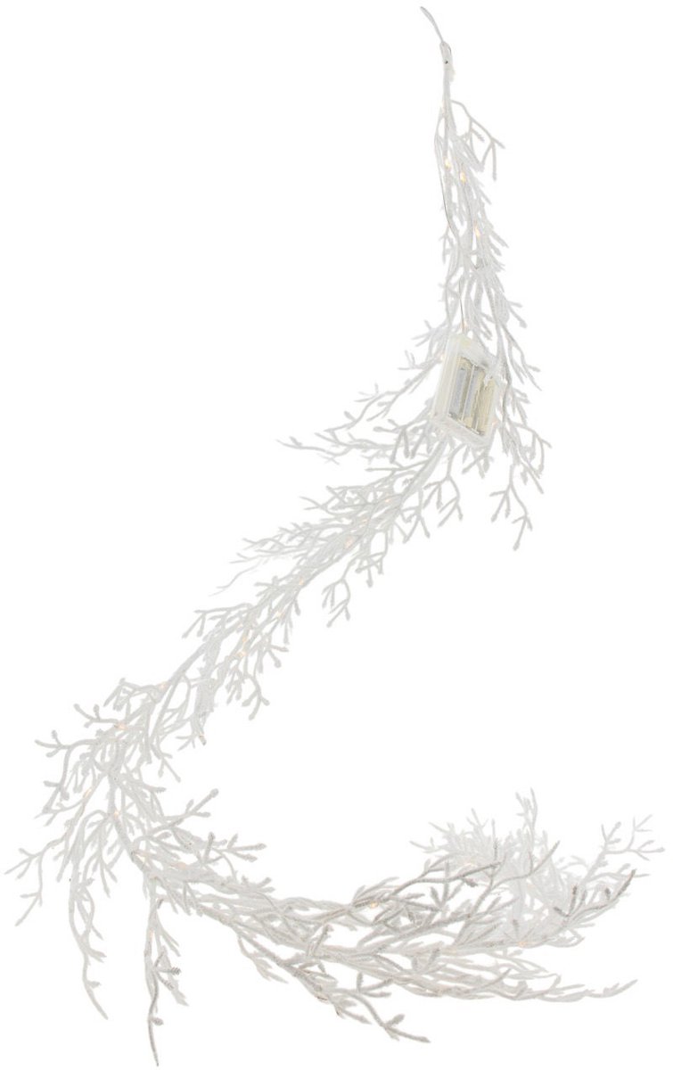 Home Society - Garland Snow - Wit met LED verlichting