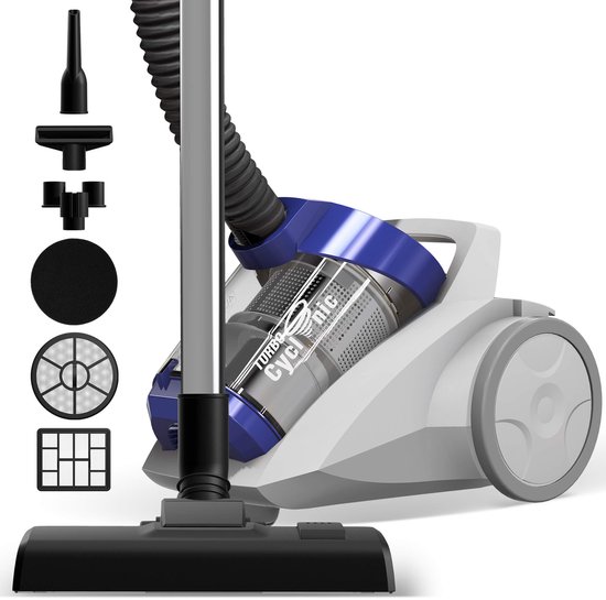 TurboTronic CV04 Stofzuiger - 4 Liter - Grijs/Blauw