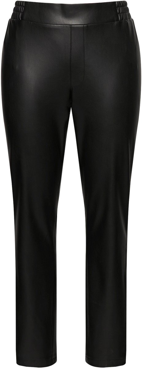 Grote Maten Broek in leren look, Dames, zwart, Maat: 52, Polyester/Synthetische vezels, Ulla Popken