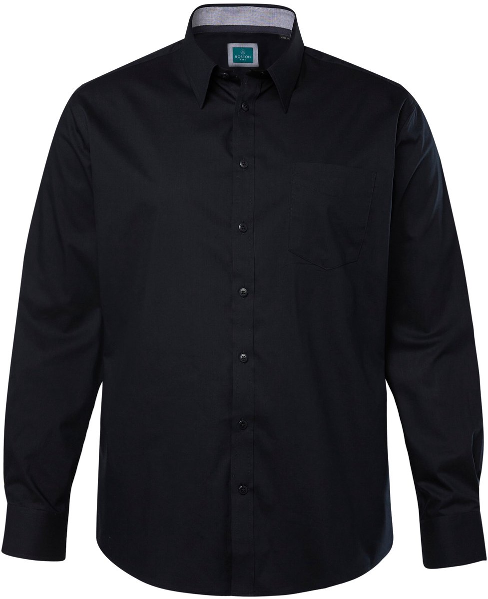 Boston Park - Heren - Overhemd lange mouwen kentkraag - Navy blauw - Maat L