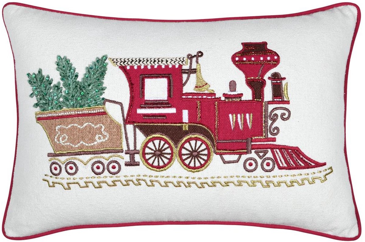 Kerstkussen met print, 35 × 55 cm