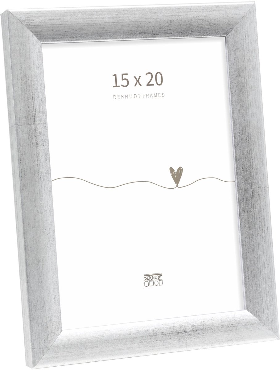 Deknudt Frames fotolijst S54SD3 - brushed zilverkleur - hout - 15x20cm