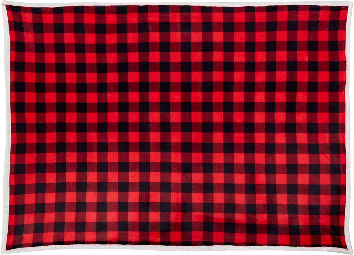 Beliani LIQUORICE - Bedsprei - Rood/Zwart - 150 x 200 cm - Stof