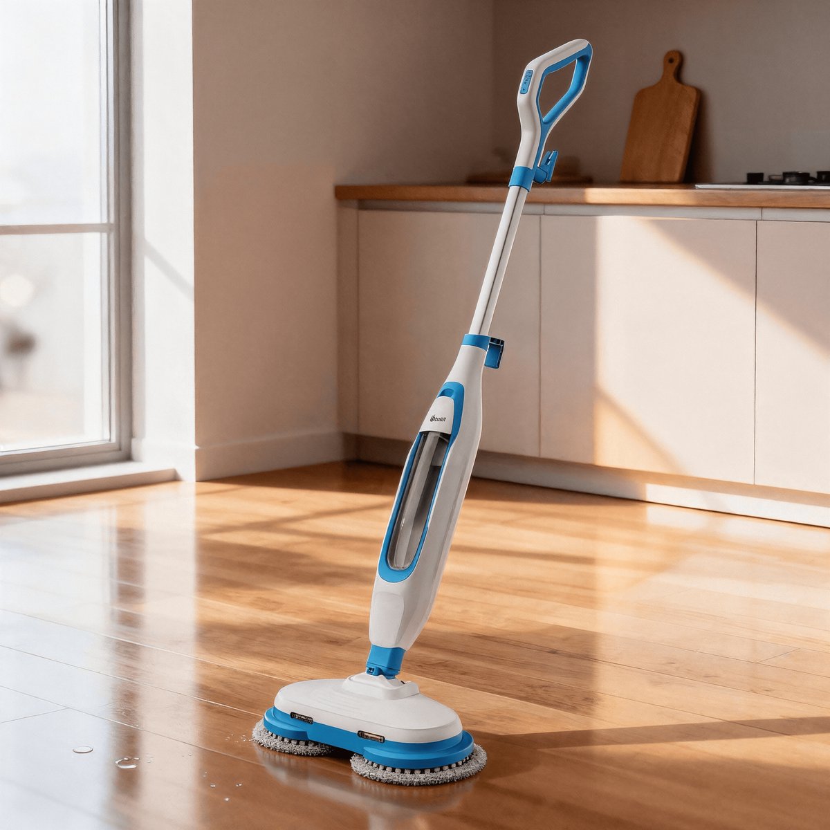 BOLLIT 1500W Elektrische Dweil STOOM - Stoomreiniger en Schrobber TURBO - Dweilapparaat - Vloerreiniger voor alle Harde & Houten Vloeren - Reinigingsmachine - Wendbaar Dweilsysteem - Vloermop - SprayMop thumbnail 4