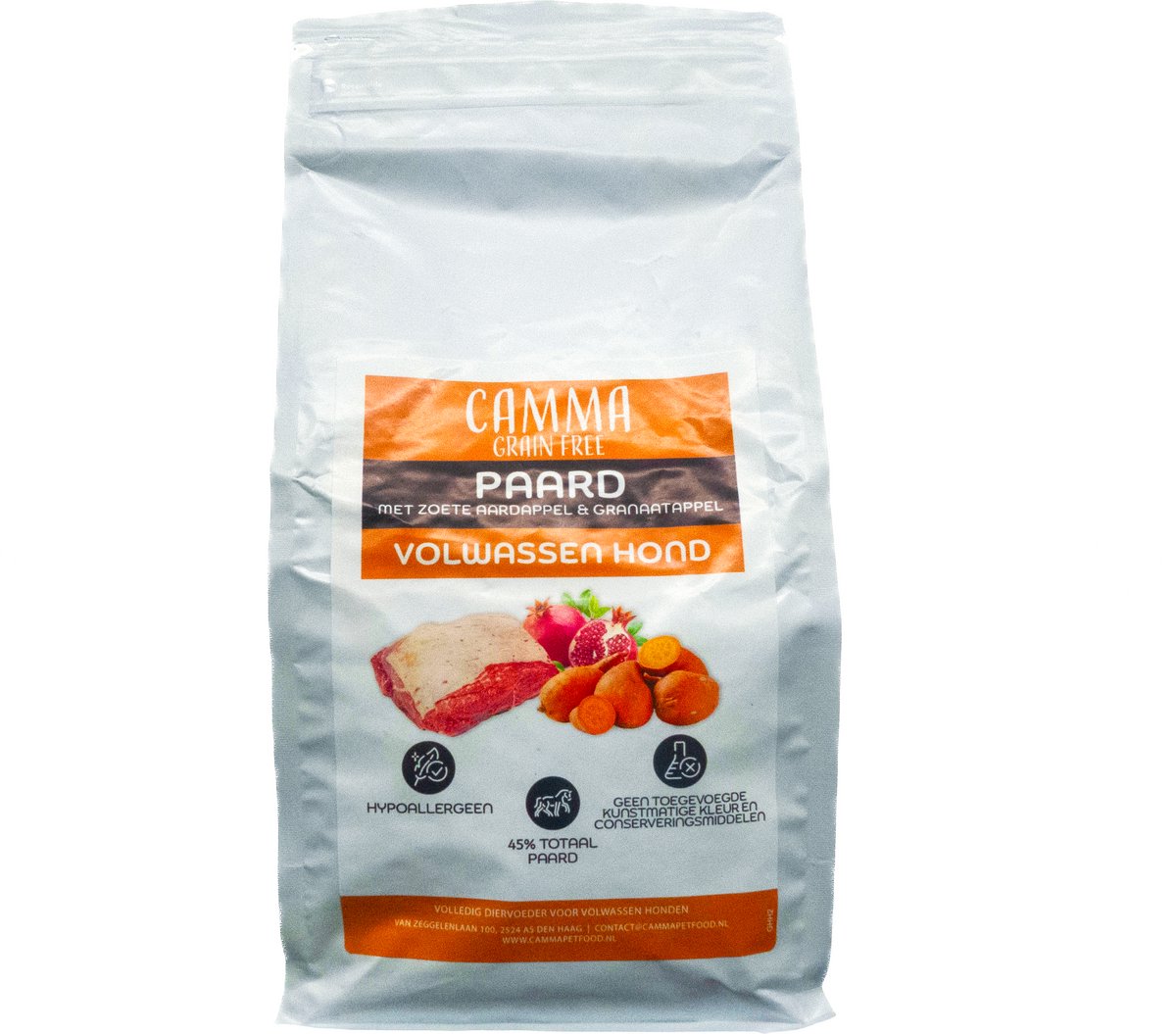 Camma Graanvrij Paard Zoete Aardappel & Granaatappel Volwassen Hond 2 kg