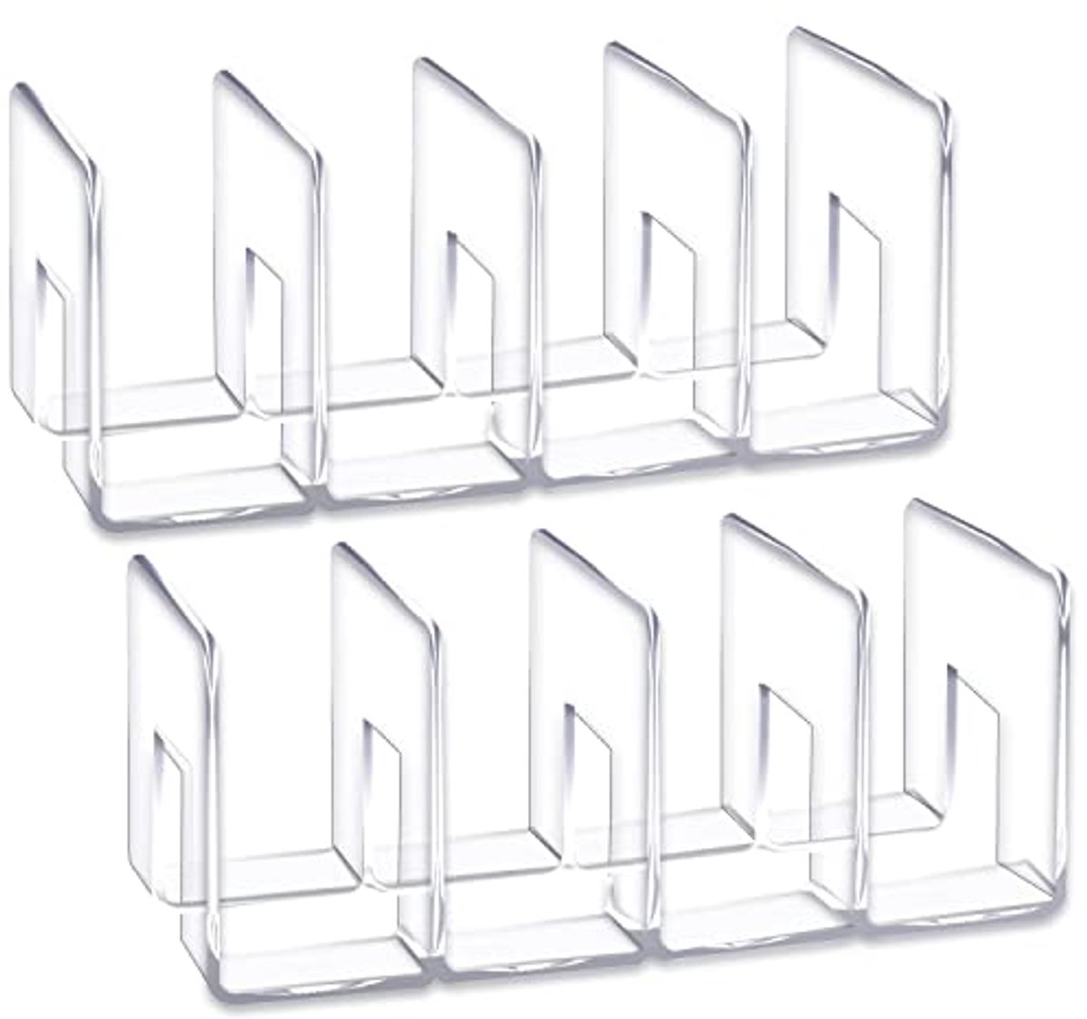 Acryl Bureau File Sorter - Handtas Organizer met 3 Secties (2-Pack)