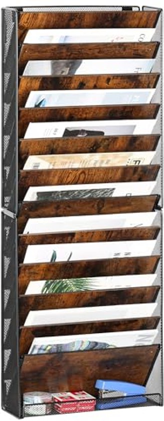 VEVOR Wandmappenhouder, 322 x 105 x 650 mm, krantenhouder voor