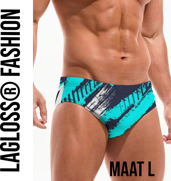 Short de bain homme LaGloss® – Séchage rapide et léger – Turquoise/Marine – Confortable – Taille L