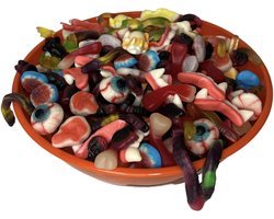 Candy Freaks Halloween snoep mix 1 KiloGram - Griezel snoep - Halloween traktatie - Halloween decoratie - Halloween versiering - Snoepgoed