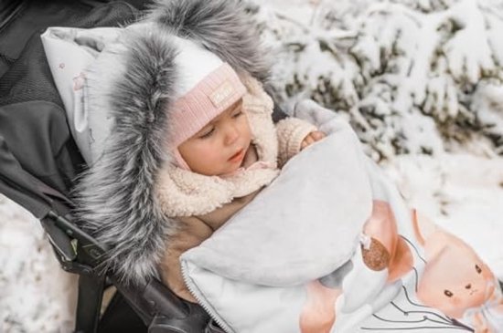 PromoHome Winter Voetenzak Kinderwagen en Buggy Premium Set 90x45 cm - Warme Geïsoleerde Voetenzak met Handschoenen voor Ouders - Universele Pasvorm Baby Accessoire van Merkloos — afbeelding 5