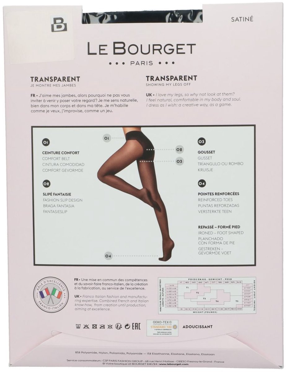 Le Bourget - zwart - pantys /collants - maat XL