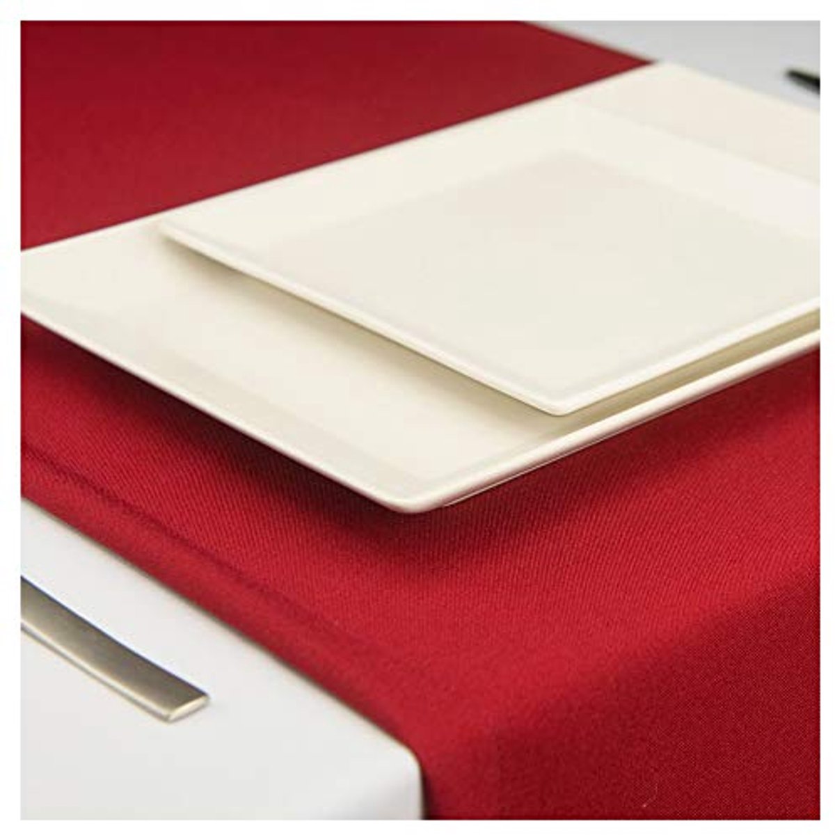 Bordeauxrood Tafelkleed van Kunstvezel - 100 x 100 cm - Perfect voor Tafeldecoratie