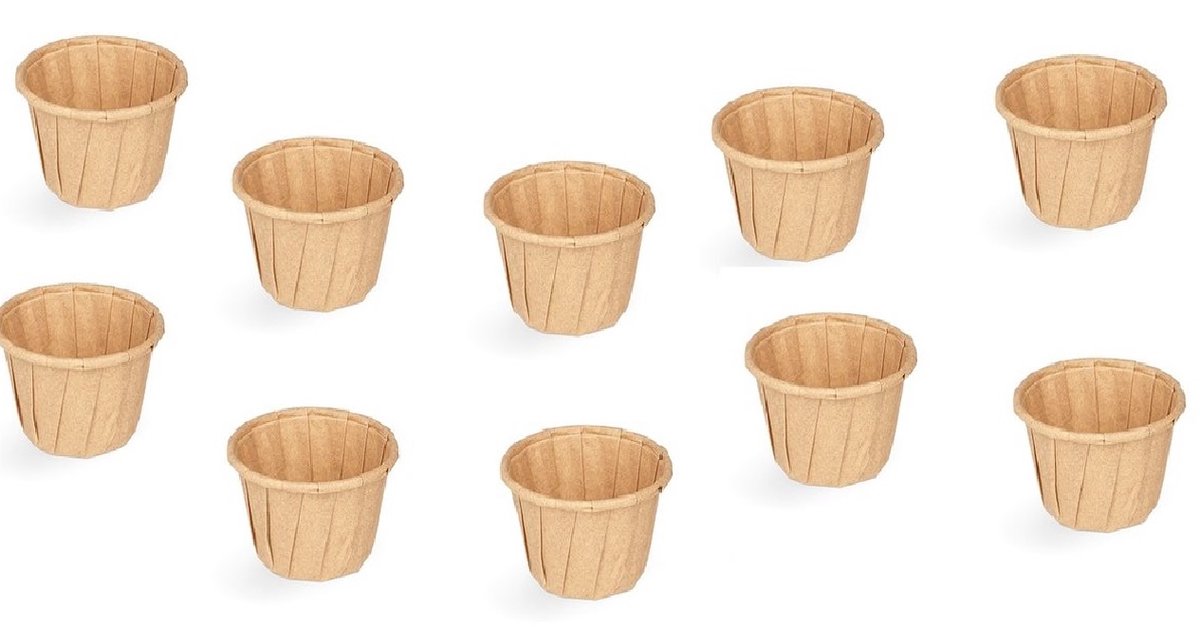 50x Bio Sausbakje Souffle Kraft - Papier Composteerbaar Saus Mayonaise Ketchup Mosterd Bakje Eten Food