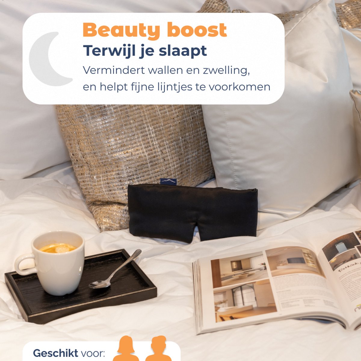 Best Life Zijden Slaapmasker - Oogmasker Slaap - Vrouwen & Mannen - Zwart — afbeelding 5