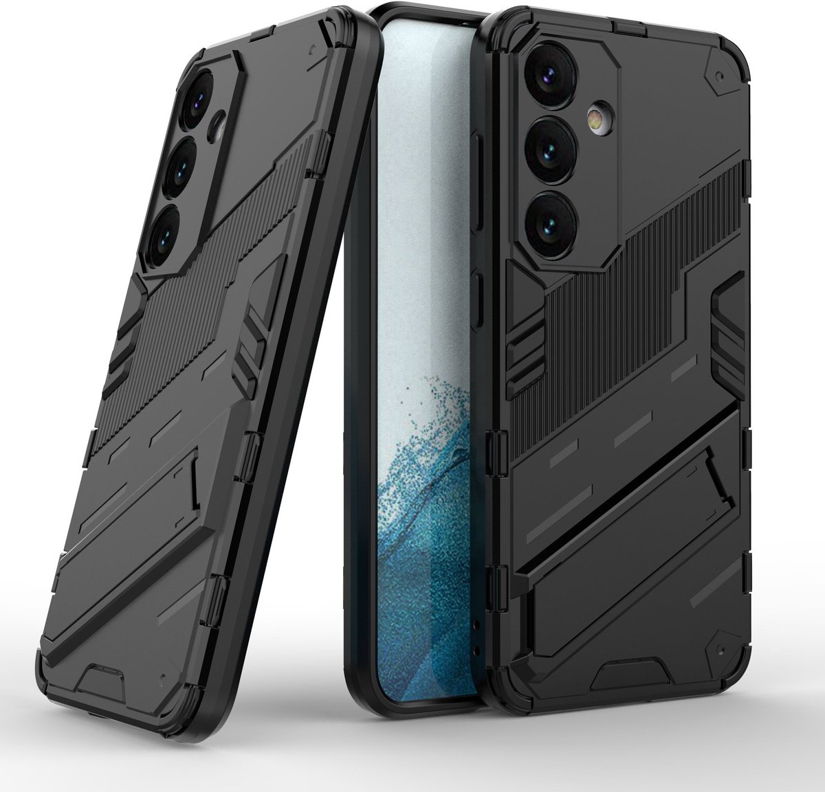 Solidenz StandGuard Xtreme geschikt voor Samsung Galaxy S24 Plus hoesje - Zwart