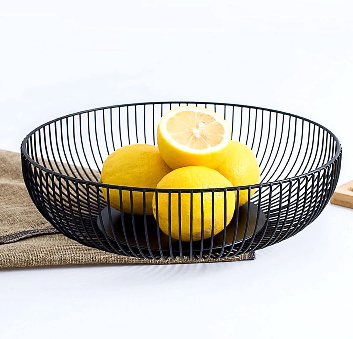 Cuhostki 1pcs IJzeren Fruitbak Zwarte - Modern En Praktisch Voor Thuis
