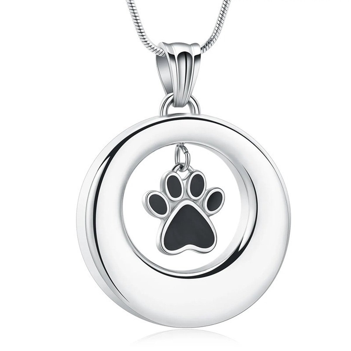 Dutch Duvall | Ashanger Circle dierenpoot | Luxe ashanger | Assieraad | Circle of life | Ashanger | gedenksieraad | met ketting en vulsetje |