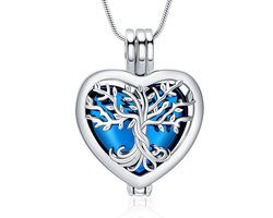 Dutch Duvall | Ashanger hart blauw | Luxe ashanger | Assieraad | hart | Ashanger | gedenksieraad | met ketting en vulsetje |