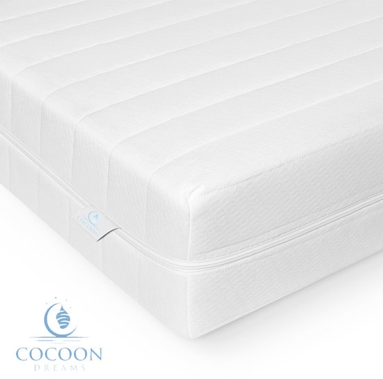 Matras - 90x200 cm - 20CM - PREMIUM BAMBOO Tijk - Afritsbaar / Wasbaar - Nasa Koudschuim - Orthopedisch - Anti-allergie - Hotel XXL - Medium Hardheid