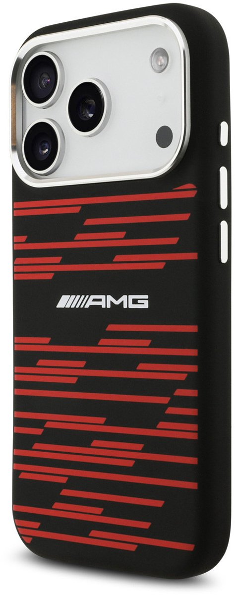 AMG Back Cover iPhone 17 Pro - Magsafe - Zwart met Rode Lijnen - Slank & Valbestendig van AMG — afbeelding 2