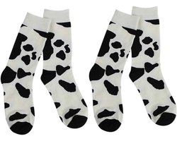 Meisjes Cartoon Koe Sokken | Winterwarm | Katoenen Schroefsokken | Koe Patroon | Bedrukt | Voor Koude Dagen | 2 Paar