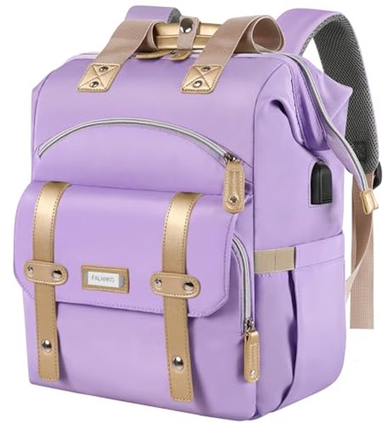 Laptoprugzak van 43,2 cm (17 inch), ideaal voor werk en reizen, met waterdichte stof, perfect als cadeau voor dames en heren. Geschikt voor laptops en computers tot 17 inch, Zwart