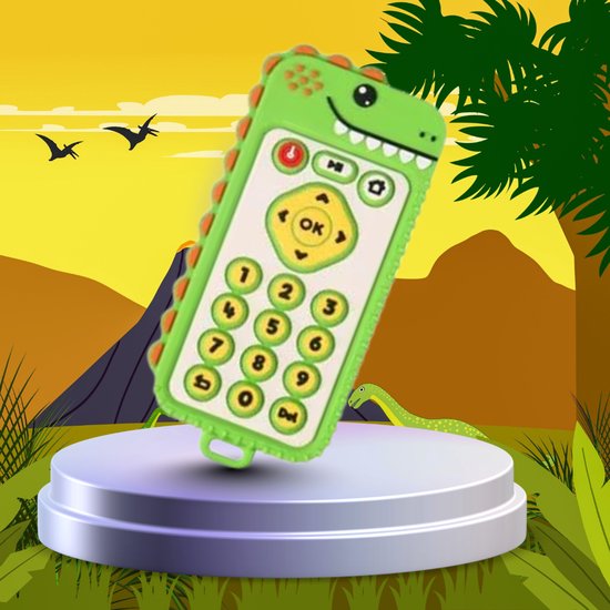 Groene Draak Afstandsbediening Fidget speelgoedketting anti stress focus - baby kleuter kind – tactiel speelgoed ketting – BPA-vrij Silicone - veiligmaken - veilig, gemakkelijk schoon te maken, babyshowercadeau