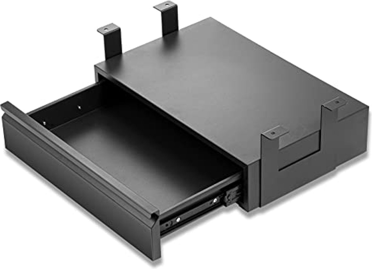 Metalen uittrekbare bureaulade organizer voor onder de bureau