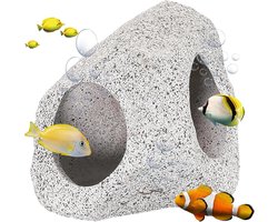 Keramische ornamenten voor waterhuisdieren - Veilig en niet-giftig - Decoratieve stenen voor Betta - Geschikt om in te trekken, spelen en uit te rusten