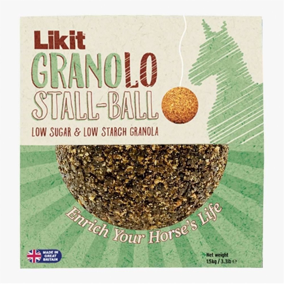 Likit Granolo Stal Bal Laag In Suiker - Paardensnack - 1.5 kg
