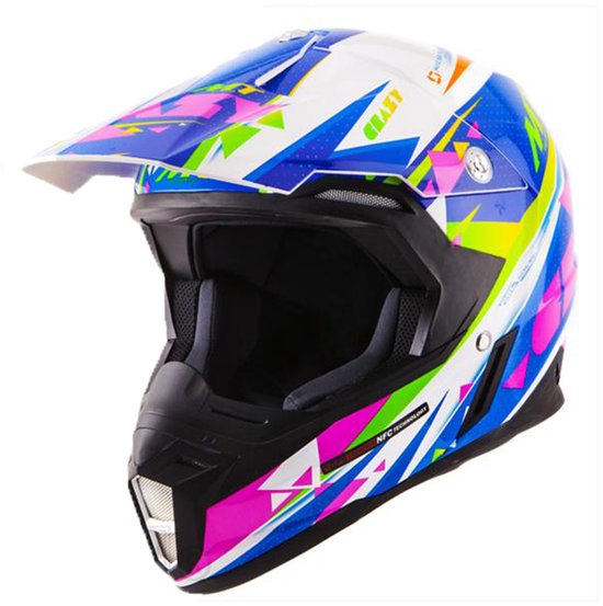MT helmets kids synchrony crazy - crosshelm - kinderhelm - fietscross - scooter helm - motor helm - xxxs - ECE 22.05 -